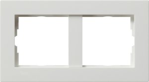 Gira 1002204 Abdeckrahmen 2f o.M flache Montageart Gira E22 Reinweiss