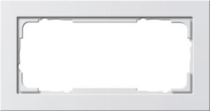 Gira 100222 Abdeckrahmen 2fach ohne Mittelsteg Gira E2 Reinweiss matt