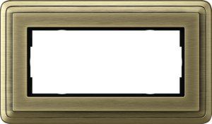 Gira 1002621 Abdeckrahmen 2fach ohne Mittelsteg ClassiX Bronze