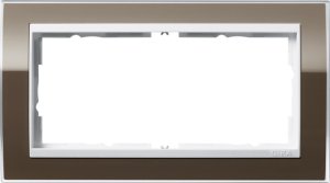 Gira 1002763 Abd.rahmen 2f o. MS fuer reinweiss Gira Event Klar Braun