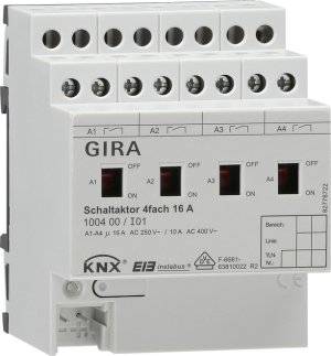 GIRA Schaltaktor 4fach 16A REG 100400