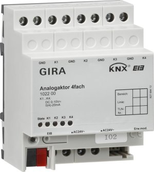 Gira 102200 Analogaktor 4fach KNX/EIB REG