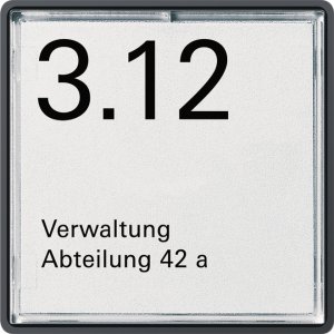 Gira 1071202 Tuer/Orientier.schild 1fach Gira E22