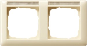 Gira 109201 Abdeckrahmen 2fach BSF waagerecht Standard 55 Cremeweiss