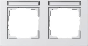 Gira 109222 Abdeckrahmen 2fach BSF waagerecht Gira E2 Reinweiss matt