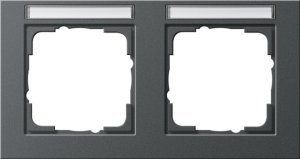 Gira 109223 Abdeckrahmen 2fach BSF waagerecht Gira E2 Anthrazit