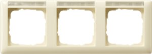 Gira 109301 Abdeckrahmen 3fach BSF waagerecht Standard 55 Cremeweiss