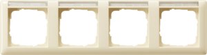 Gira 109401 Abdeckrahmen 4fach BSF waagerecht Standard 55 Cremeweiss