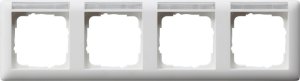 Gira 109427 Abdeckrahmen 4fach BSF waagerecht Standard 55 Reinweiss matt