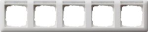 Gira 109527 Abdeckrahmen 5fach BSF waagerecht Standard 55 Reinweiss matt
