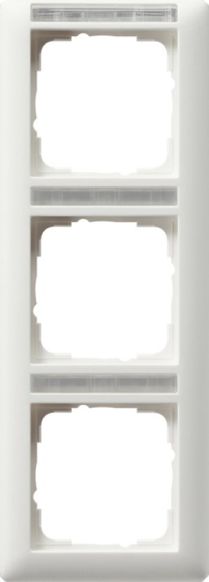 Gira 110327 Abdeckrahmen 3fach BSF senkrecht Standard 55 Reinweiss matt