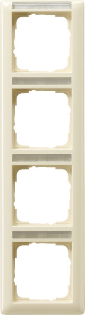 Gira 111401 Abdeckrahmen 4fach BSF senkrecht Standard 55 Cremeweiss