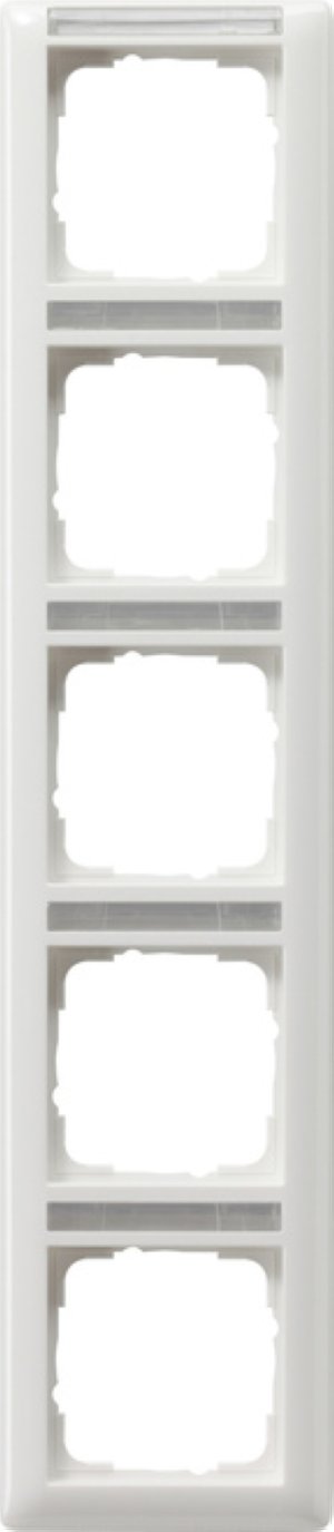 Gira 111503 Abdeckrahmen 5fach BSF senkrecht System 55 Reinweiss
