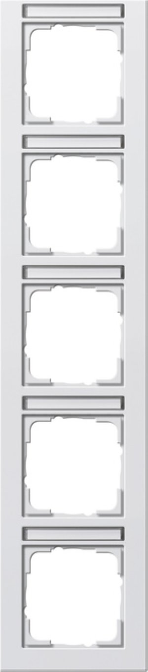 Gira 111529 Abdeckrahmen 5fach BSF senkrecht Gira E2 Reinweiss