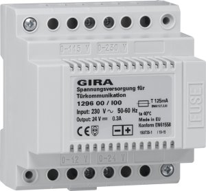 Gira 129600 Spannungsversorgung 24V DC 300 mA Tuerkommunikation