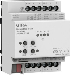 GIRA Dimmaktor 4f REG Std KNX Sec 201500