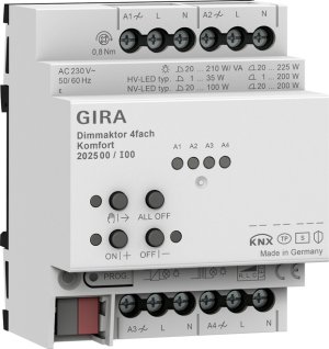 GIRA Dimmaktor 4f REG Kmf KNX Sec 202500