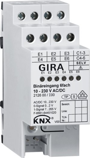 GIRA KNX Binäreingang 6-fach 212600