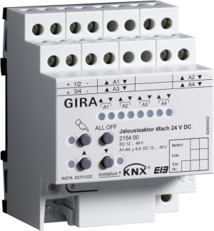 Gira 215400 Jalousieaktor 4fach 24V DC KNX/EIB REG