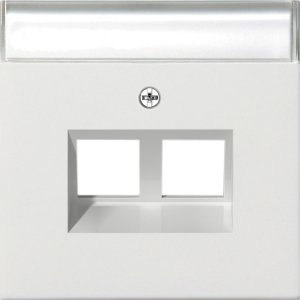 Gira 2640112 Abdeckung BSF Modular Jack 30° 2fach Flaechenschalter Reinweiss