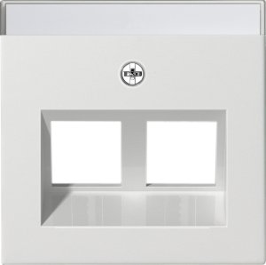 Gira 264027 Abdeckung BSF Modular Jack 30° 2fach System 55 Reinweiss matt