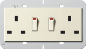 GIRA Doppel Steckd BS 13A KS 278301