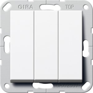 Gira 283203 Wippschalter Wechsel 3fach System 55 Reinweiss