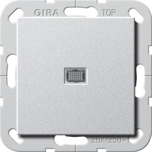 Gira 283426 Wippschalter Aus 2p Kontroll 20A System 55 Farbe Alu