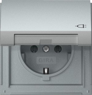 GIRA SCHUKO KD Gira TX_44F Alu 445465