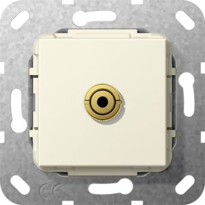 Gira 564901 Miniklinke 3,5 mm Kabelpeitsche Einsatz Cremeweiss