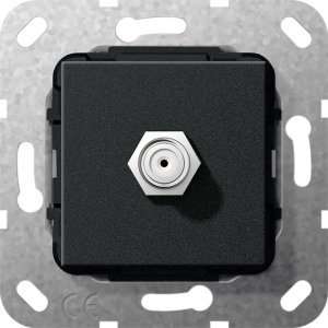 Gira 565010 SAT F-Buchse Gender Changer Einsatz Schwarz matt