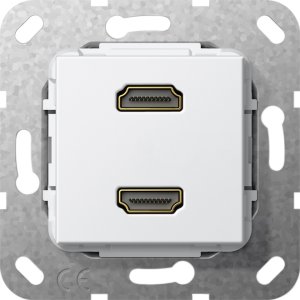 Gira 567103 HDMI 2fach Gender Changer Einsatz Reinweiss