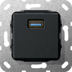 Gira 568310 USB 3.0 A Kabelpeitsche Einsatz Schwarz matt