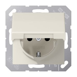 Jung SCHUKO Steckdose m.Klap AS1520NBFKL