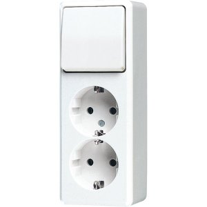 Jung SCHUKO Zweifach-Steckdose mi 626AWW