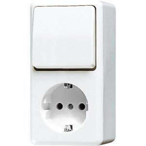 Jung 676AWW SCHUKO-Steckdose m. Wechsel