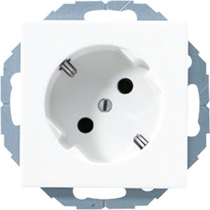 Jung A520-45NWW SCHUKO-Steckdose 45 Grad
