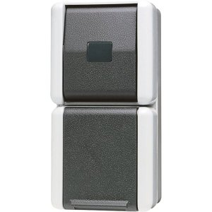 Jung 871W SCHUKO-Steckdose m.Taster 1