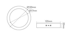 Nobile LED Panel Aufbau 5W 1560770411, LED-PANEL-AUFBAU-120