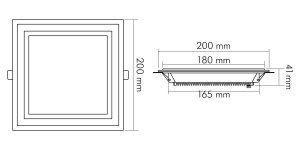 Nobile LED-GLAS-PANEL-200Q-WEISS-SCCT-350M, 1561560547
