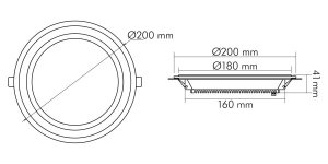Nobile LED-GLAS-PANEL-200R-WEISS-SCCT-350M, 1561571247