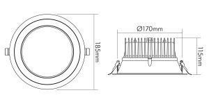 Nobile LED-DOWNLIGHT-170-UGR19-25W-WEISS-4, 1565383310
