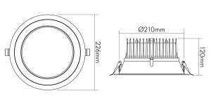 Nobile LED Downlight 34W 1565383410, LED-DOWNLIGHT-210-UG