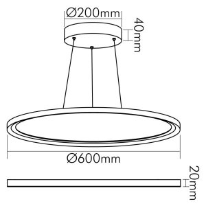 Nobile LED-PENDEL-PANEL-R600-WEISS-38W-840, 1576011011