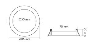 Nobile LED Panel LED-PANEL-FLAT-50-R-IP44, 1576035011