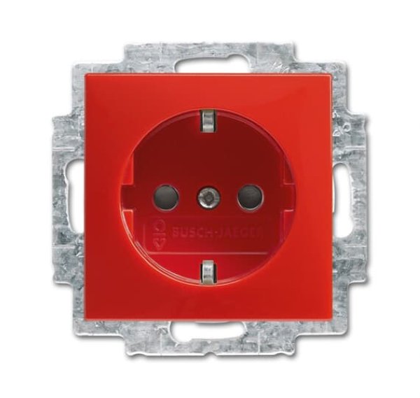Busch-Jäger SCHUKO Steckd.eBs rot 20EUCB-917, 2013-0-5380