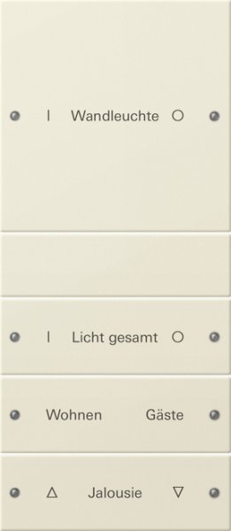 GIRA Wippenset 4f beschriftbar 220401