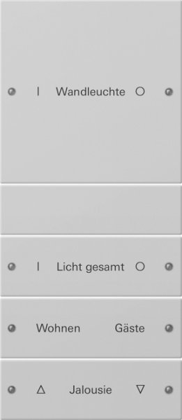 GIRA Wippenset 4f (1+3) beschr. 2204015