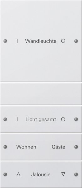 GIRA Wippenset 4f beschriftbar 220403