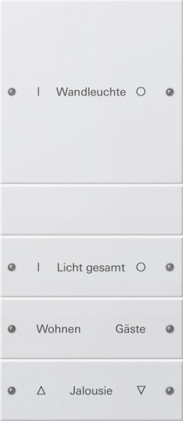 GIRA Wippenset 4f beschriftbar 220427